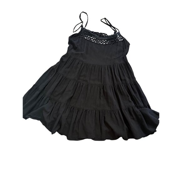 Becca Womens Babydoll Black Tiered Sleeveless Dress S/P Whimsigoth grunge Vampy - Picture 1 of 9
